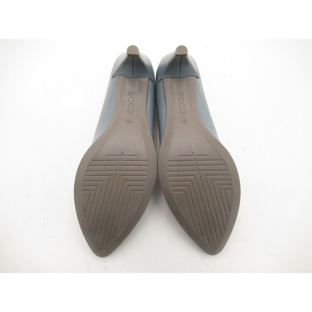 Ecco Blue Leather Kitten Heel Pumps - Picture 7 of 13